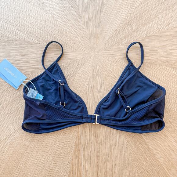 L Space Bikini Top Womens XL Black Macey Ribbed Retro Resort Modern Beach NWT - Picture 5 of 6